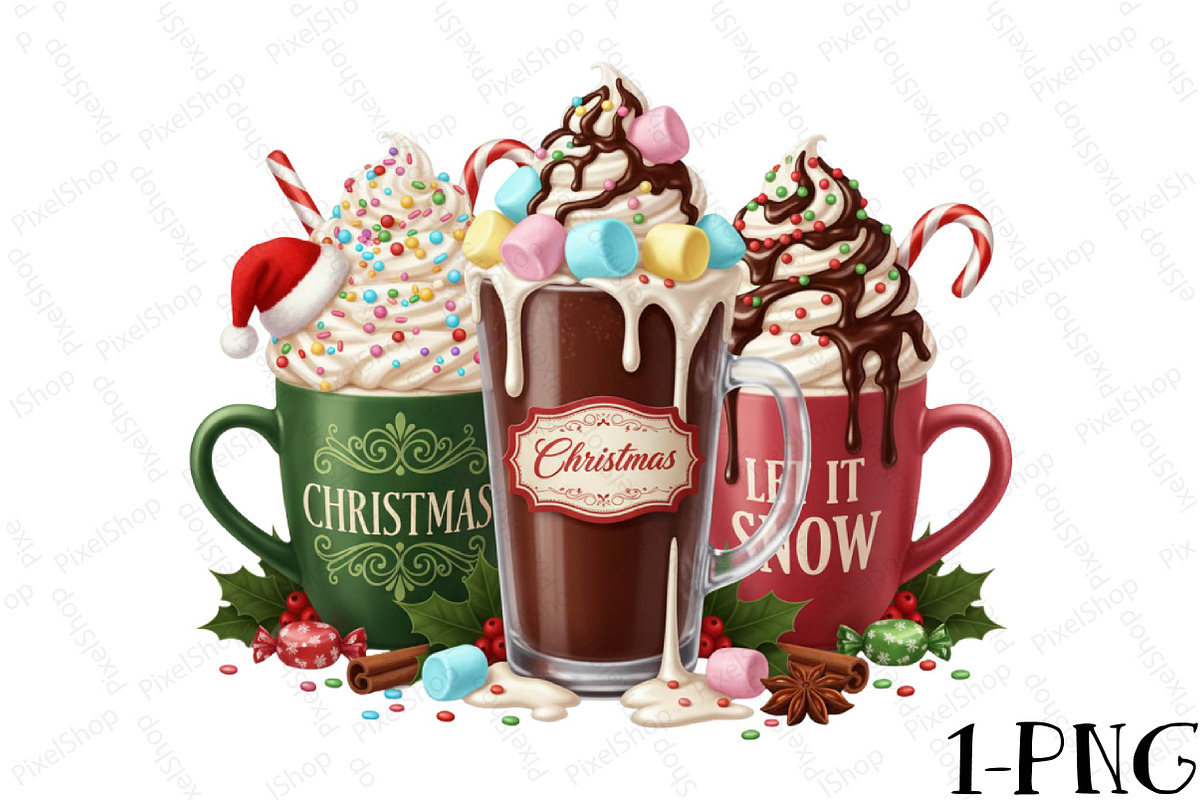 Let It Snow Christmas Coffee Png, an Illustration by DreamPrint404 (Photo 1 of 7)