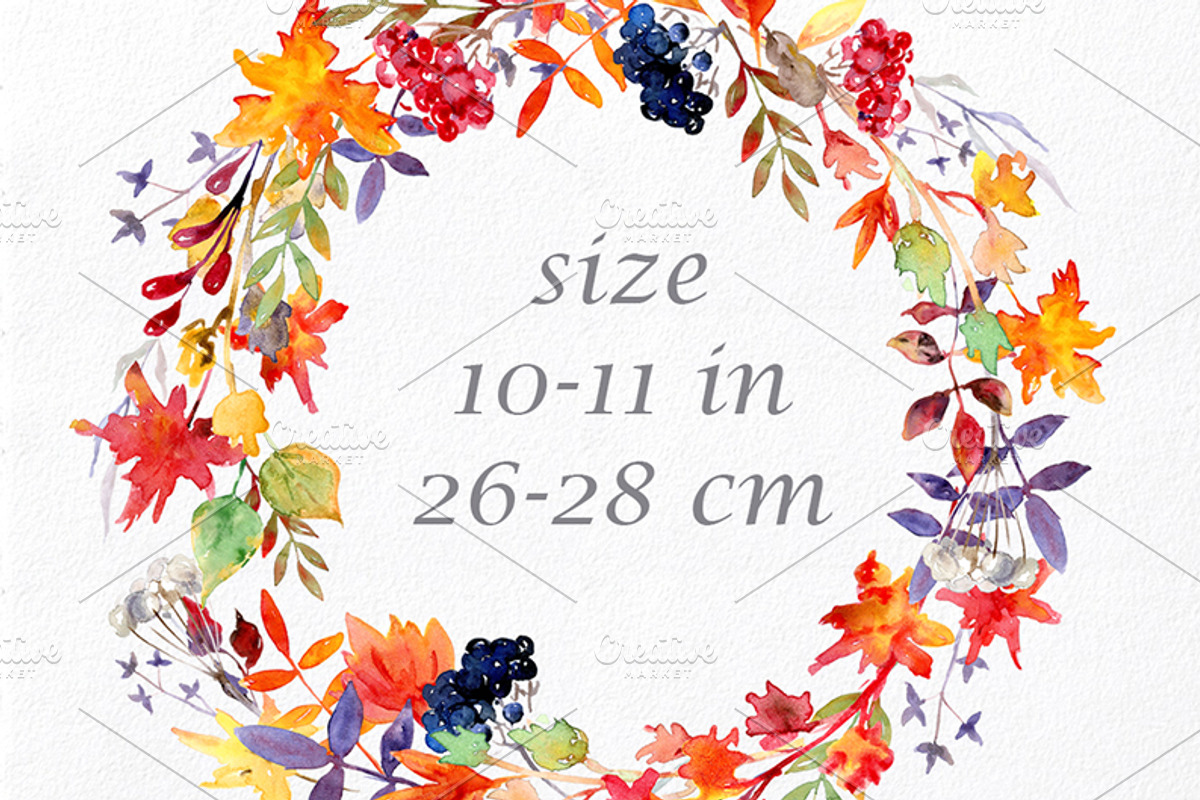 It's Autumn Watercolor Clipart, a Decorative Illustration by AqwaColor (Photo 4 of 4)