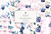 Graduation Paper | Pastel Graduation, a Pattern Graphic by GlamArtZhanna (Thumbnail 1 of 4)