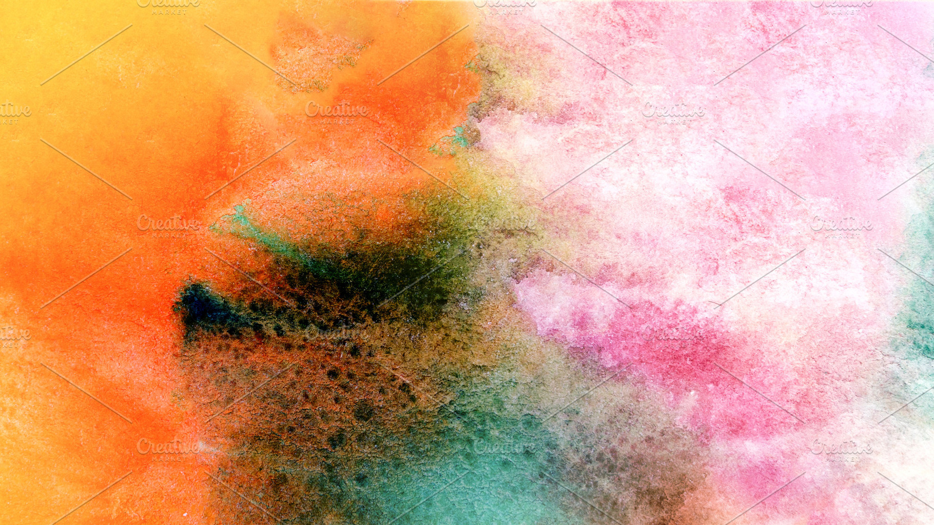 Abstract vibrant grunge watercolor, an Abstract Photo by Elena Vagengeim