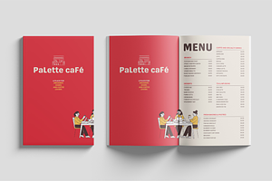 Palette Café Menu Template, a Flyer Template by Soul & Maeum Store