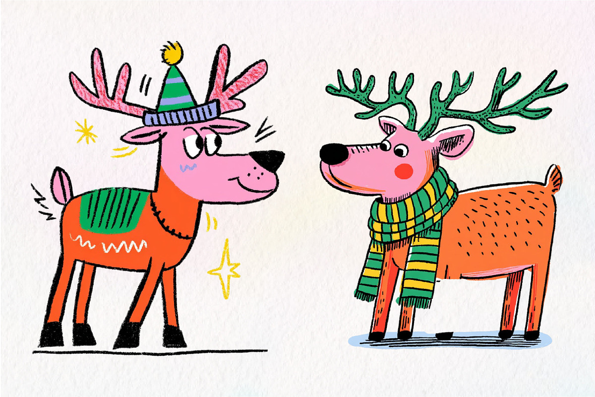 Christmas Reindeer Clipart Png, an Illustration by Dream Creation (Photo 7 of 7)