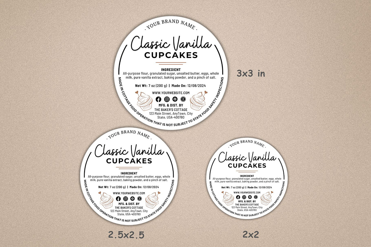 Home Baked Foods Label, a Stationery Template by Coral Beauty (Photo 3 of 5)