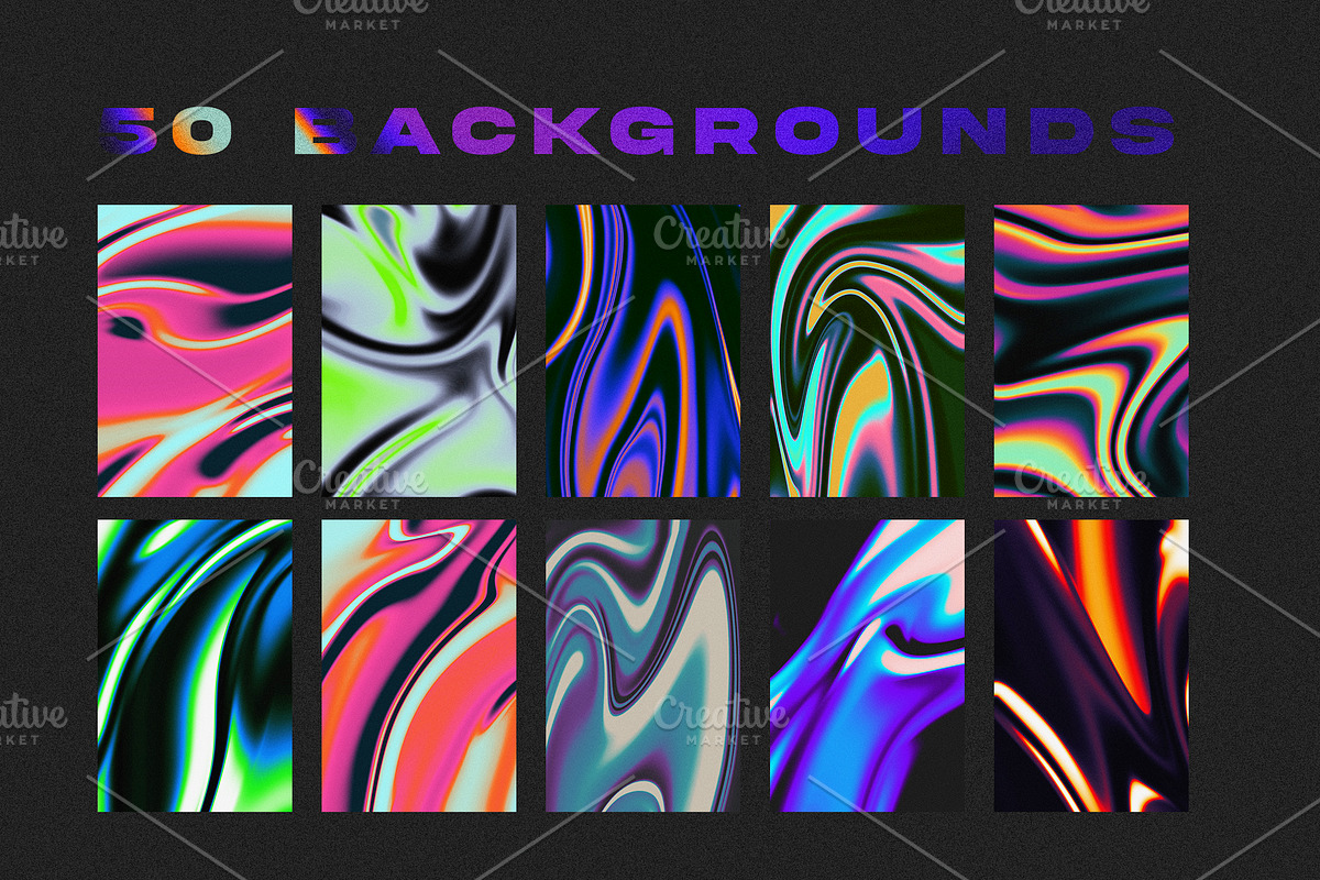 Fluid Grainy Background Gradient Set, a Texture Graphic by URSAL Supply (Photo 3 of 6)