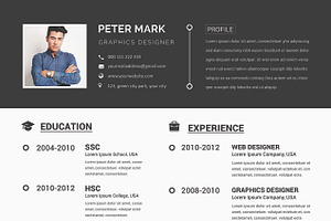 Clean CV Resume PSD Template