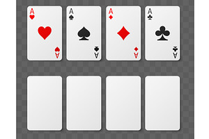 Clean playing cards or with suits, an Object Illustration by Vectorbuum