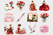 Watercolor Planner Girl Clipart, a Seasonal Illustration by Design Market (Thumbnail 3 of 4)