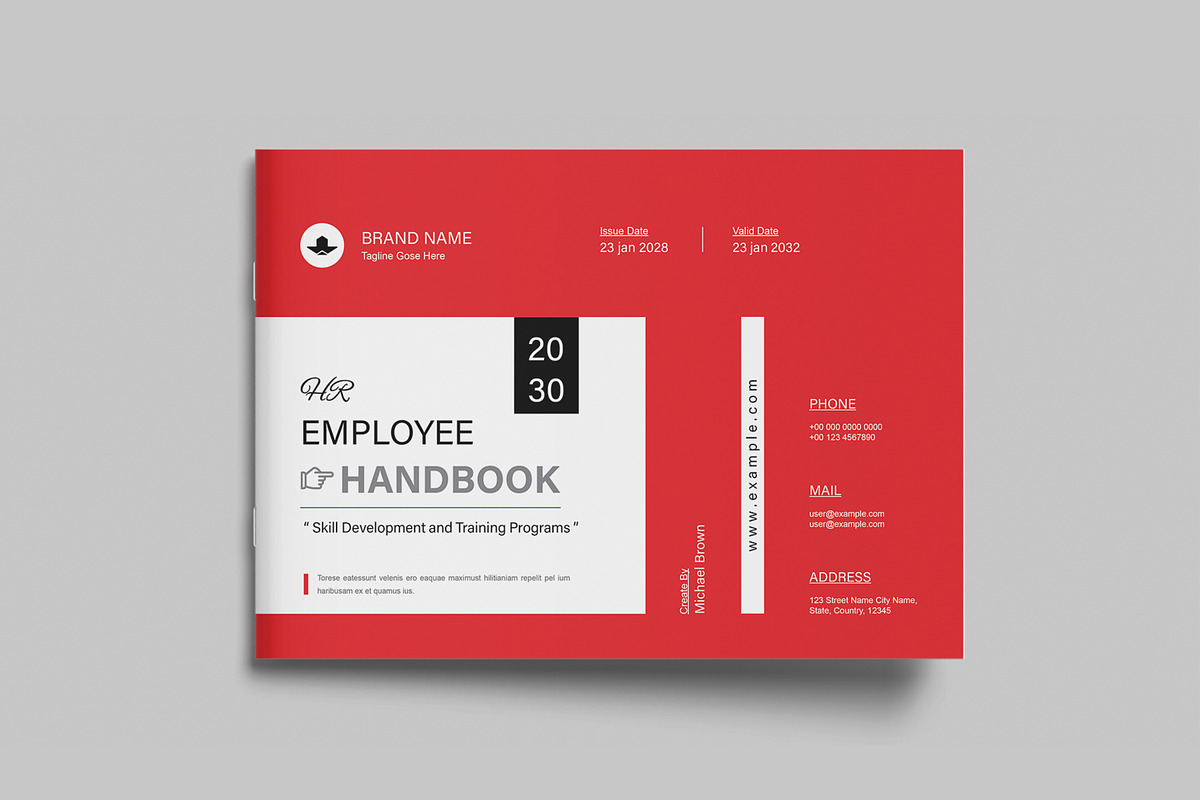 HR Employee Handbook Template, a Brochure Template by MightyDesign (Photo 2 of 9)