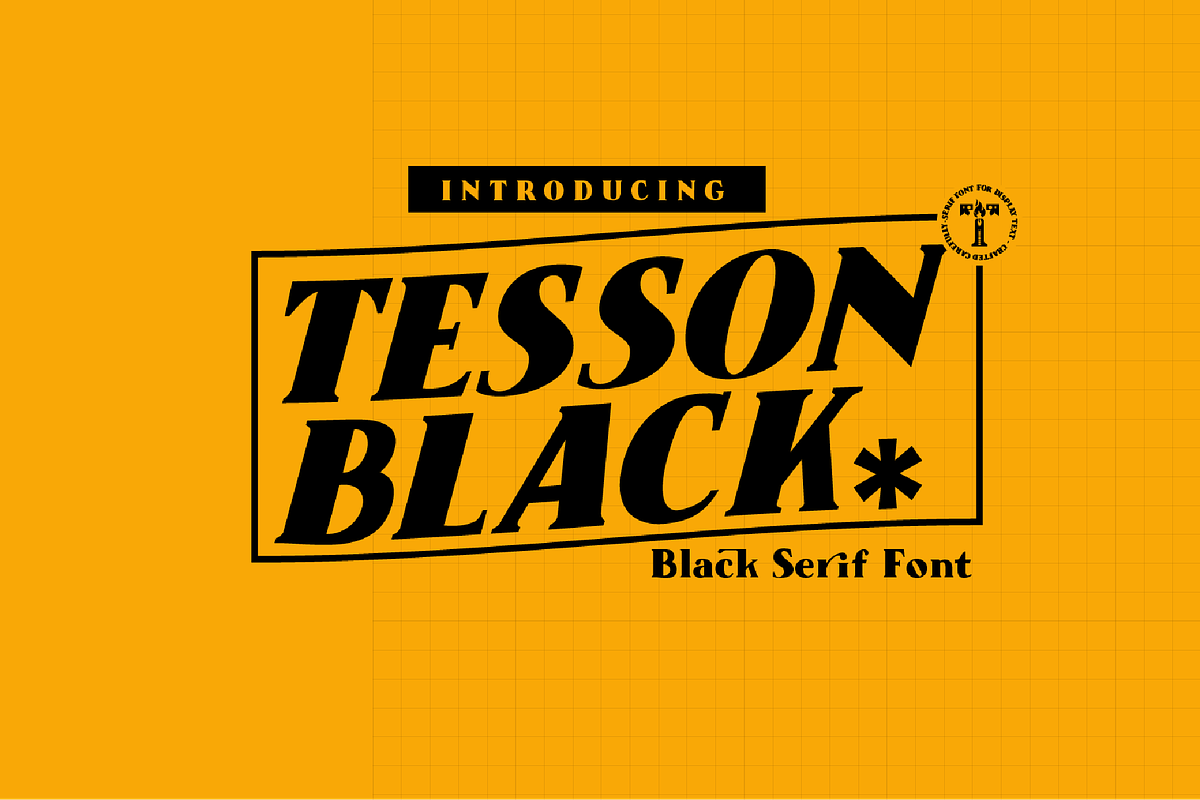 Tesson Black Serif, a Serif Font by INKsTYPIA (Photo 1 of 10)