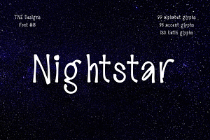 Nightstar sans serif font