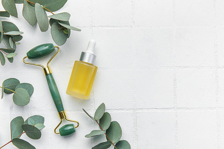 Spa treatment concept. natural spa cosmetics products with eucal, a Health & Medical Photo by Olena Rudo