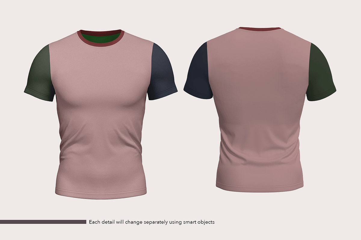 Men's T-shirt Slim Fit mockup., a Shirt Mockup by Irena Matiash shop (Photo 5 of 5)