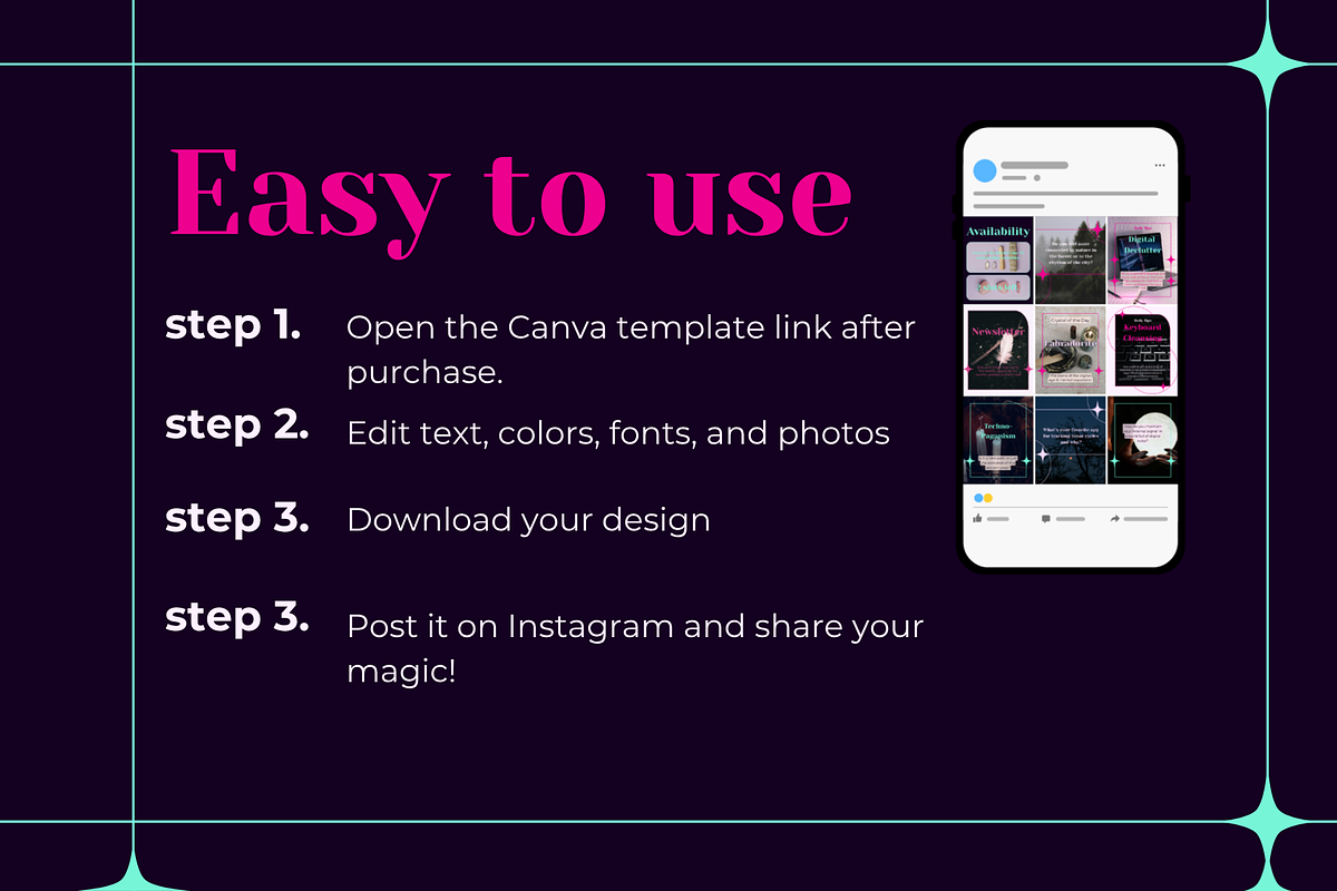 Modern Witch Instagram Templates, a Social Media Template by Mochi Atelier (Photo 9 of 11)