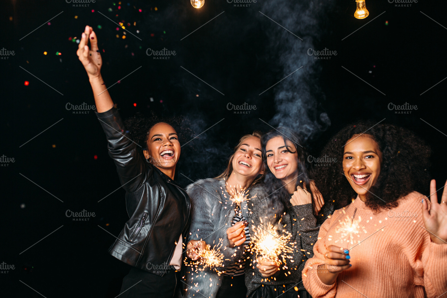 Four young females hanging out, a Person Photo by Artem Varnitsin