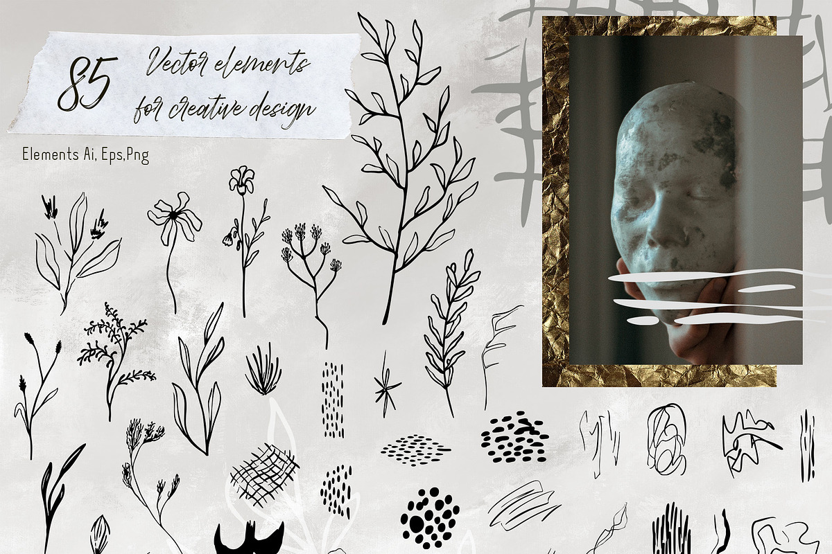 Abstract Japandi Collage creator kit, an Object Graphic by KomannaArt (Photo 14 of 19)