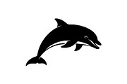 Dolphin Jumping Silhouette Vector bu, an Illustration by Designs_River (Thumbnail 46 of 48)