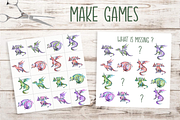 Cute Colored Dragons - Clip Art Set, an Illustration by Tati Bordiu (Thumbnail 4 of 4)