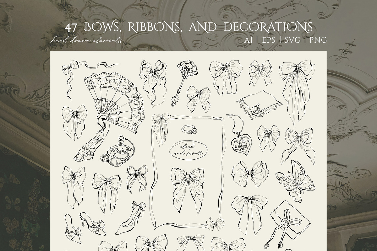 Vintage Wedding Line Art Collection, an Object Illustration by Berentine.art (Photo 9 of 14)