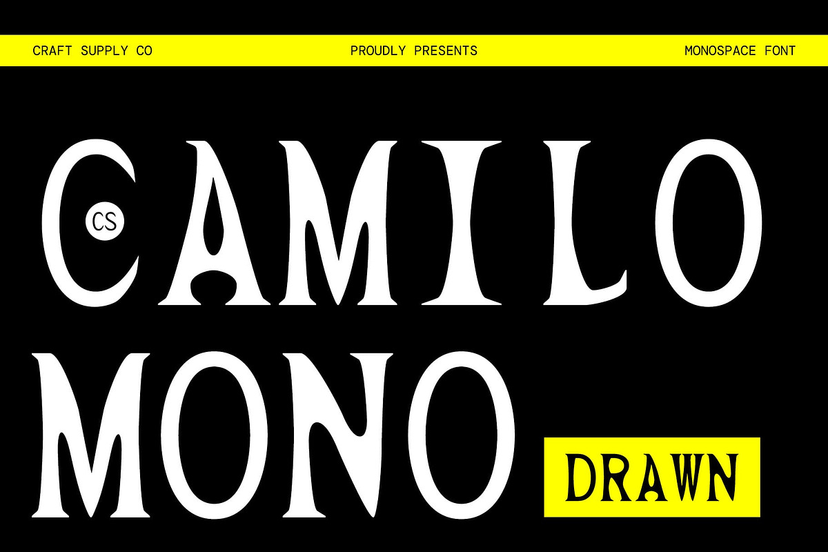 CS Camilo Mono Drawn, a Serif Font by Craft Supply Co. (Photo 1 of 8)