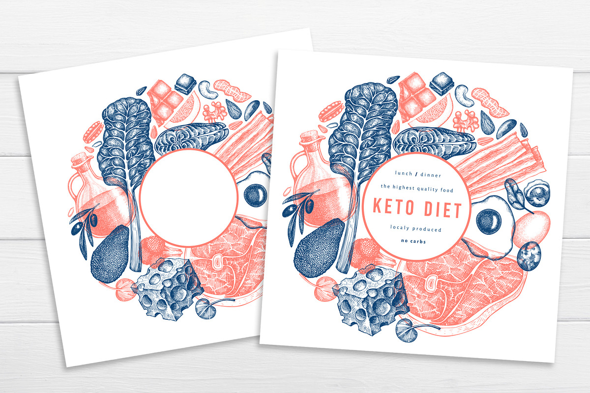Keto Diet Vector Collection, a Food Illustration by Lubov Illustrations Shop (Photo 5 of 8)