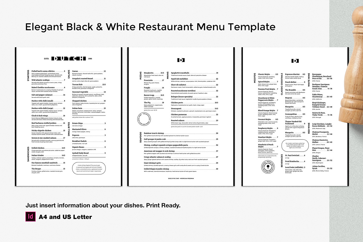 Elegant Restaurant Menu, a Flyer Template by BigWeek (Photo 2 of 4)