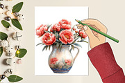 Peony Mother's Day Watercolor PNG, an Illustration by RobertsArt (Thumbnail 3 of 7)