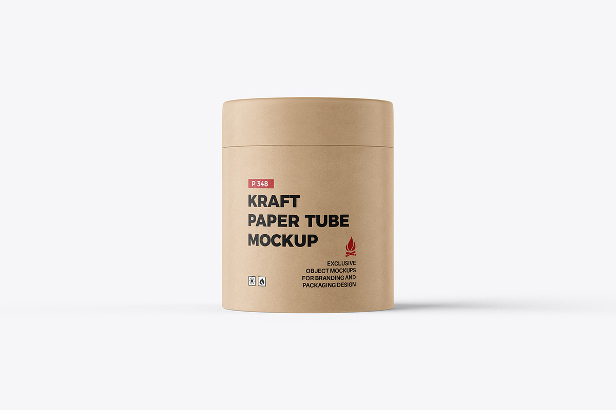 Kraft Paper Tube Branding Mockup, a Packaging Mockup by Ram Studio LLC (Photo 2 of 7)
