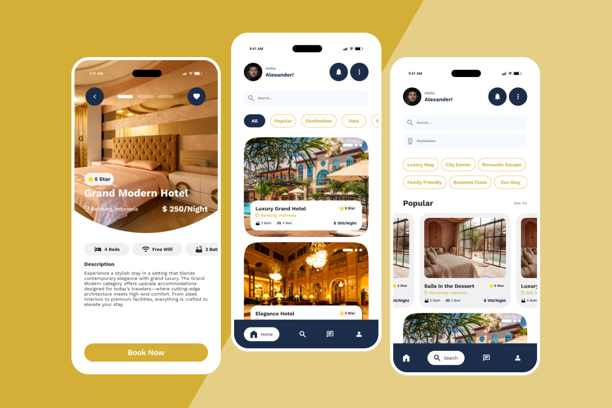 Aurévia – Elegant Hotel Booking App, an App Template by productype1 (Photo 4 of 5)