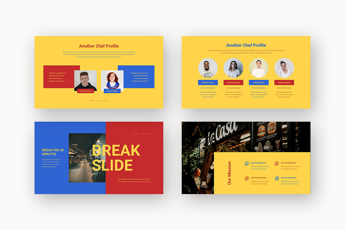 Loba : Food Service Google Slides, a Presentation Template by Punkl Camp (Photo 6 of 15)