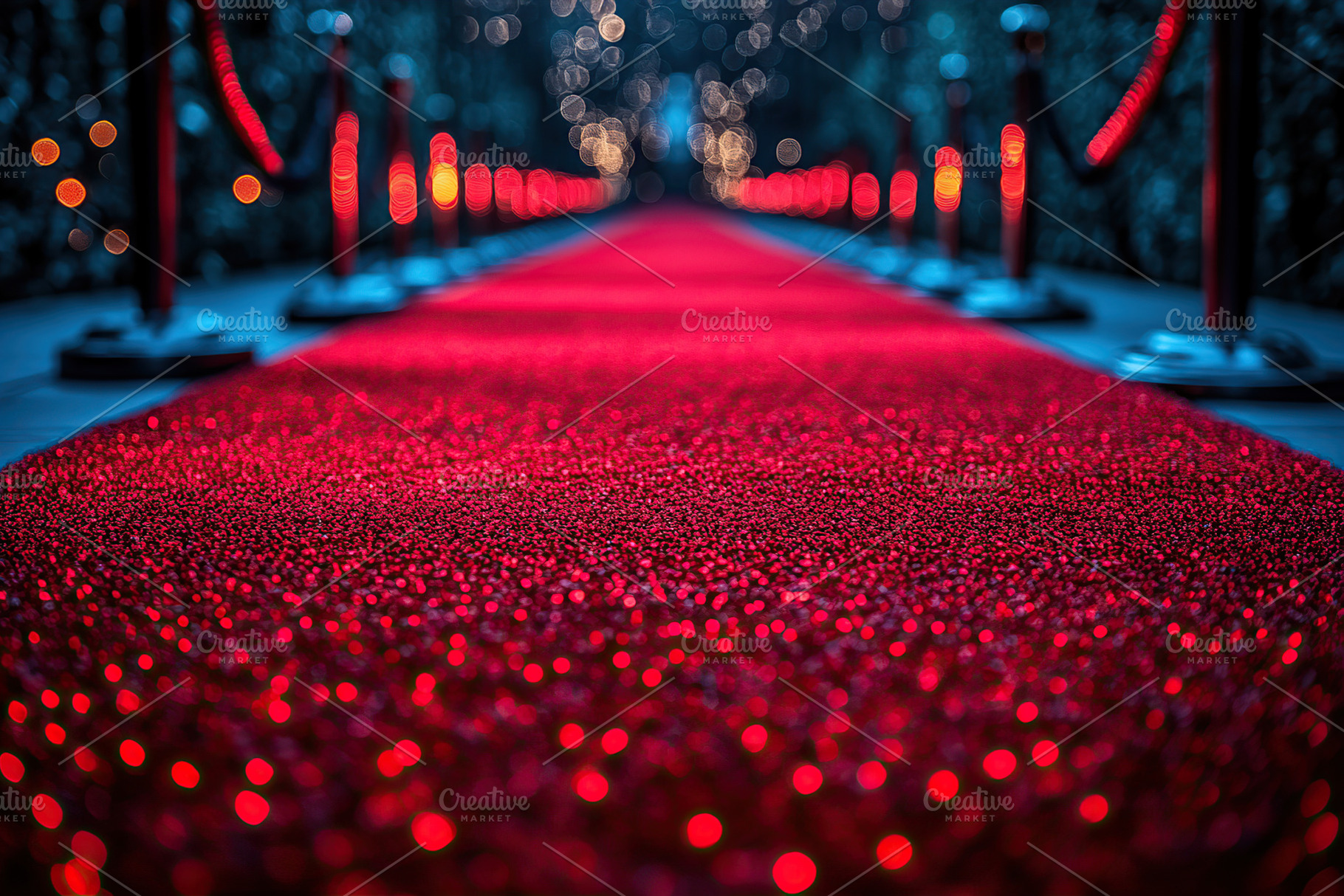 Symbolic red carpet leading to success in a glamorous setting, a Background Photo by AlyaAnd