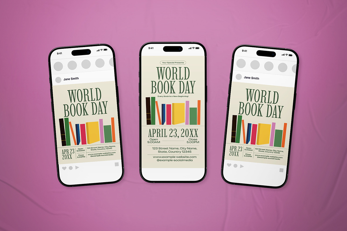 World Book Day Flyer Set, a Flyer Template by The Good Store (Photo 2 of 2)