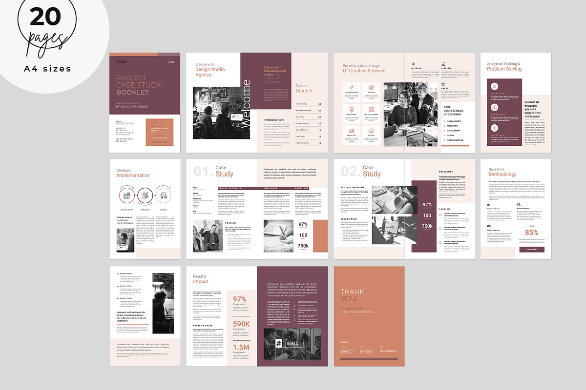 Project Case Study Template, a Brochure Template by Niofix (Photo 5 of 6)