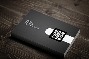 Clean Dark Dotted Business Card