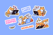 Cute dog working set, stickers, a Person Illustration by PaperTrident (Thumbnail 3 of 10)