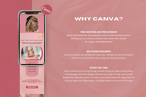 Canva Cosmetic Brand Sales Page