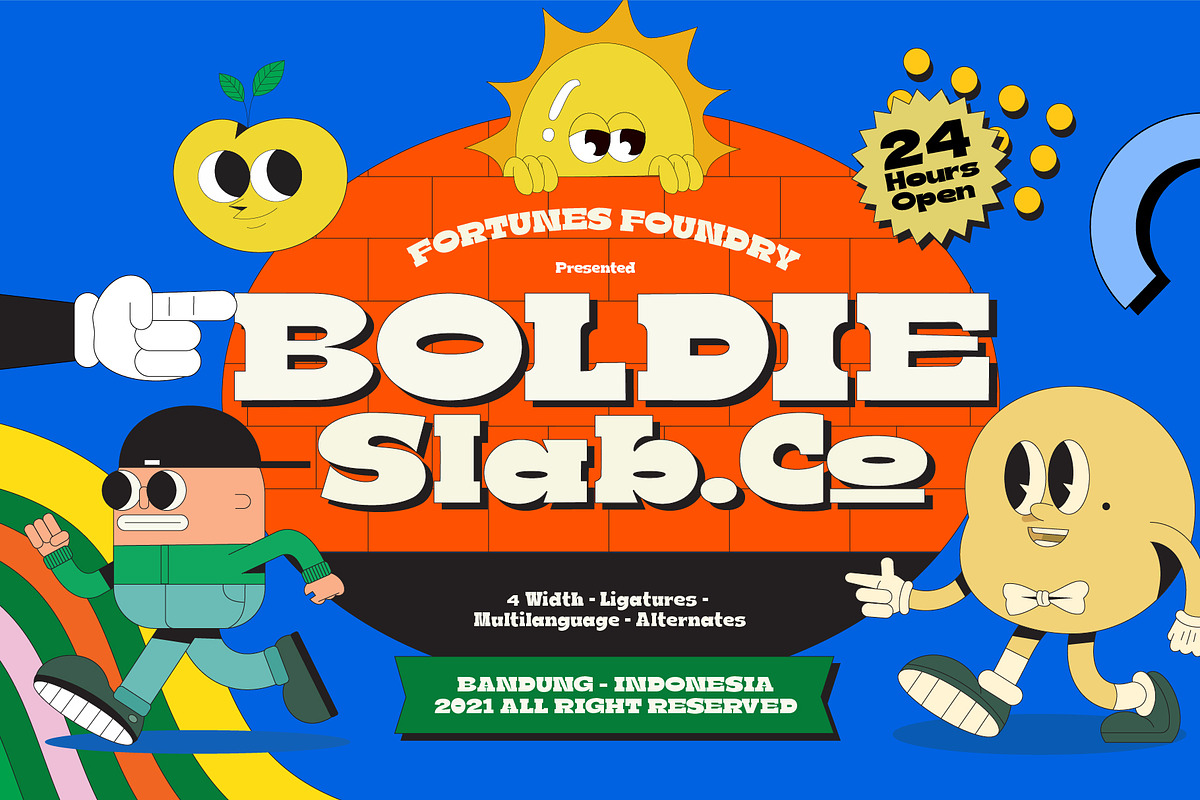 Boldie Slab Font Width, a Slab Serif Font by Fortunes Co (Photo 1 of 12)