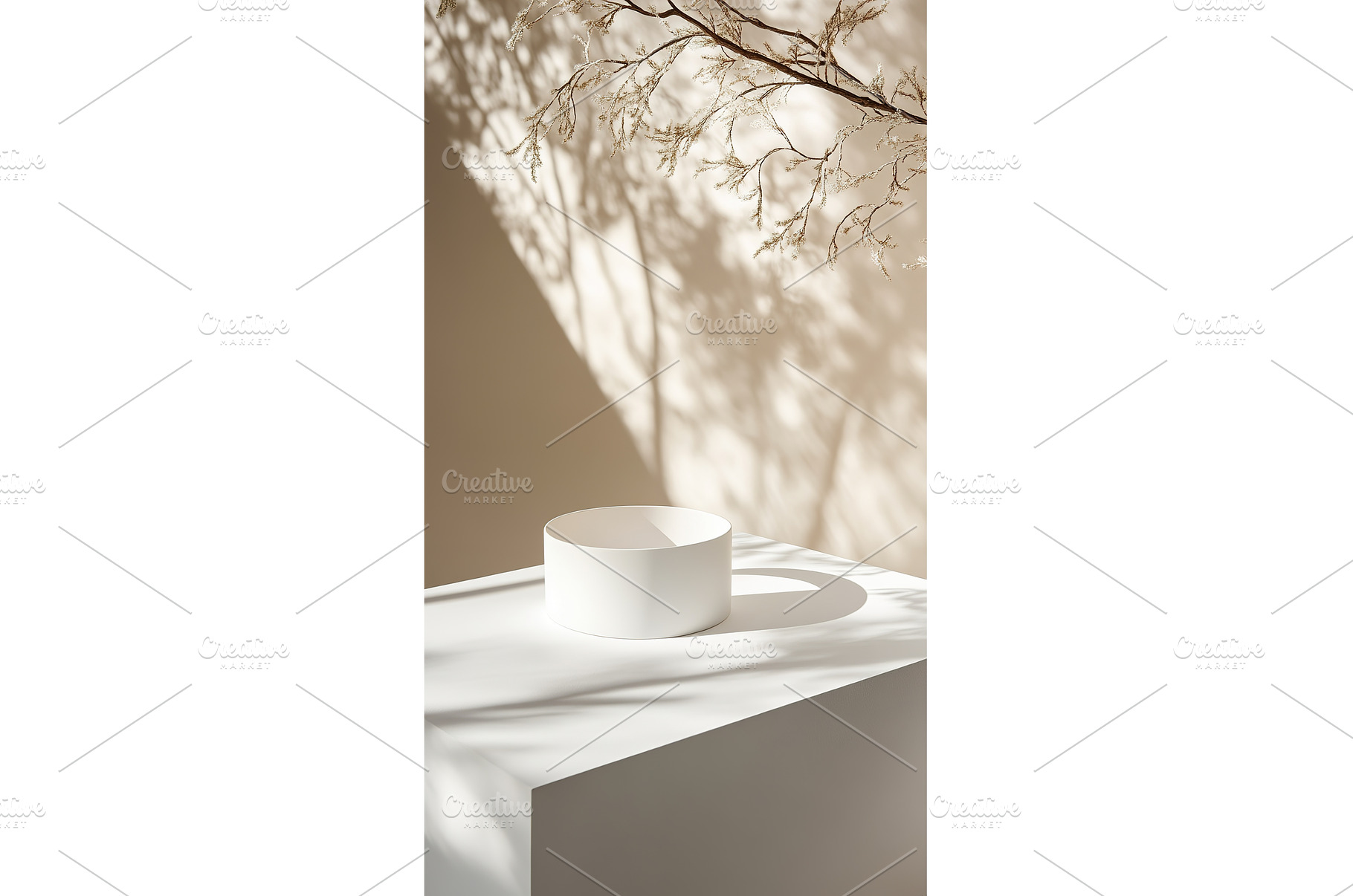 White Cylinder Bowl Display on, an Architecture Photo by Lermont51