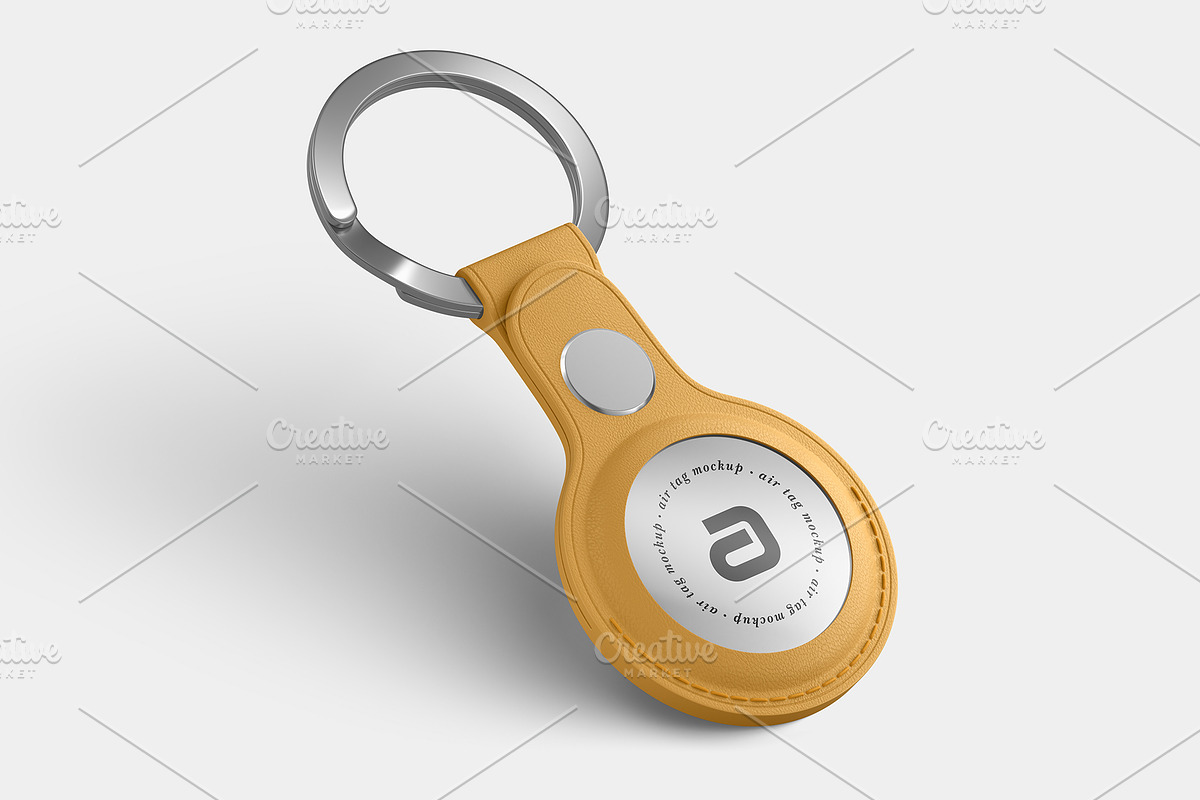 AirTag Keychain Mockup Set, a Wearable Device Mockup by ForgeDesign (Photo 6 of 7)