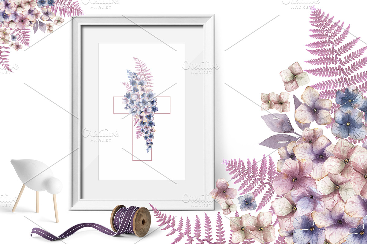 Watercolor Hydrangea Collection, a Decorative Illustration by MayaNavits (Photo 2 of 13)