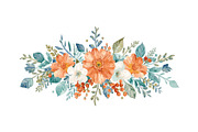 Elegant Watercolor Floral Border Set, an Object Graphic by Designs_River (Thumbnail 9 of 13)