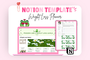 Weight Loss Planner Notion Template, a Templates & Theme by bellaROSEworkshop (Thumbnail 8 of 9)