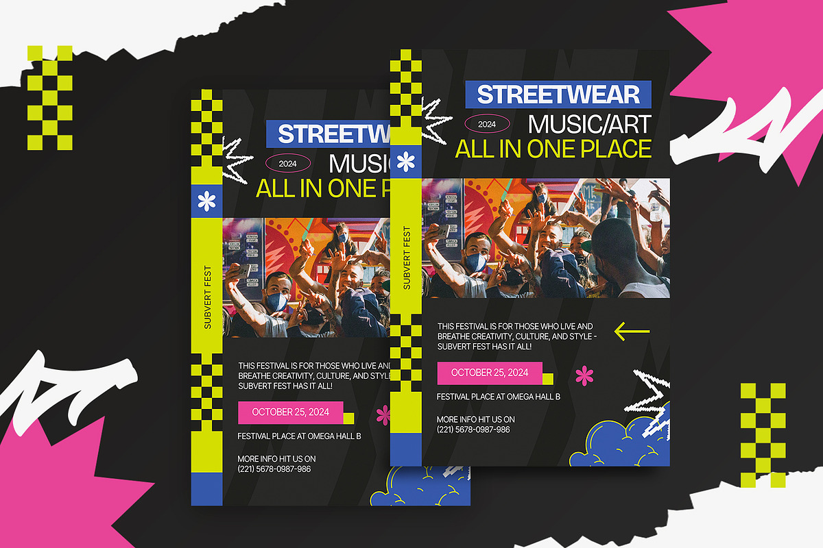 Subvert Fest - Poster Template, a Poster Template by StreaksideStd (Photo 2 of 3)