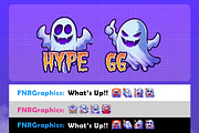 Cute Spooky Ghost Twitch Emotes, an Illustration by FNR Graphics (Thumbnail 4 of 5)