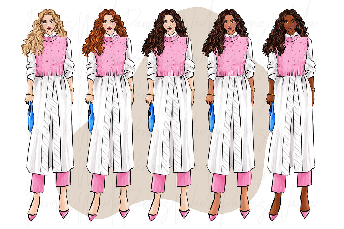 Fashion girls 53 clipart png, a Person Illustration by Parinaz Wadia Design (Photo 3 of 9)