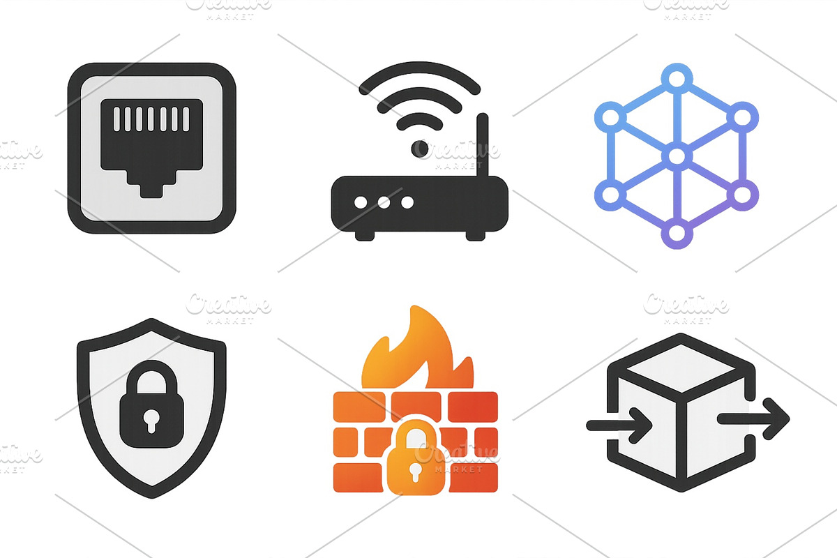 Various icons representing, a Technology Illustration by ZinetroN