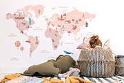World map with attractions, an Education Illustration by VerAna (Thumbnail 10 of 12)