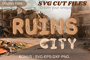 Ruins City, SvG cut files font, a Font by Tattoo Worker Studio (Thumbnail 1 of 4)