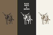 Longhorns - Western Illustration, an Animal Illustration by cmfgraphics (Thumbnail 3 of 3)