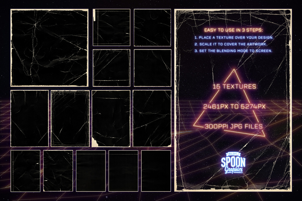 Retro 80s Cover Art Textures, a Texture Graphic by Spoon Graphics (Photo 7 of 7)