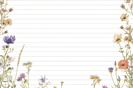 Layout with flowers around the edges, an Abstract Photo by Imaginarium
